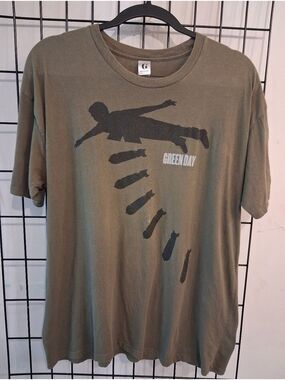 Green Day American Idiot Shirt Olive (Gaziani Brand)